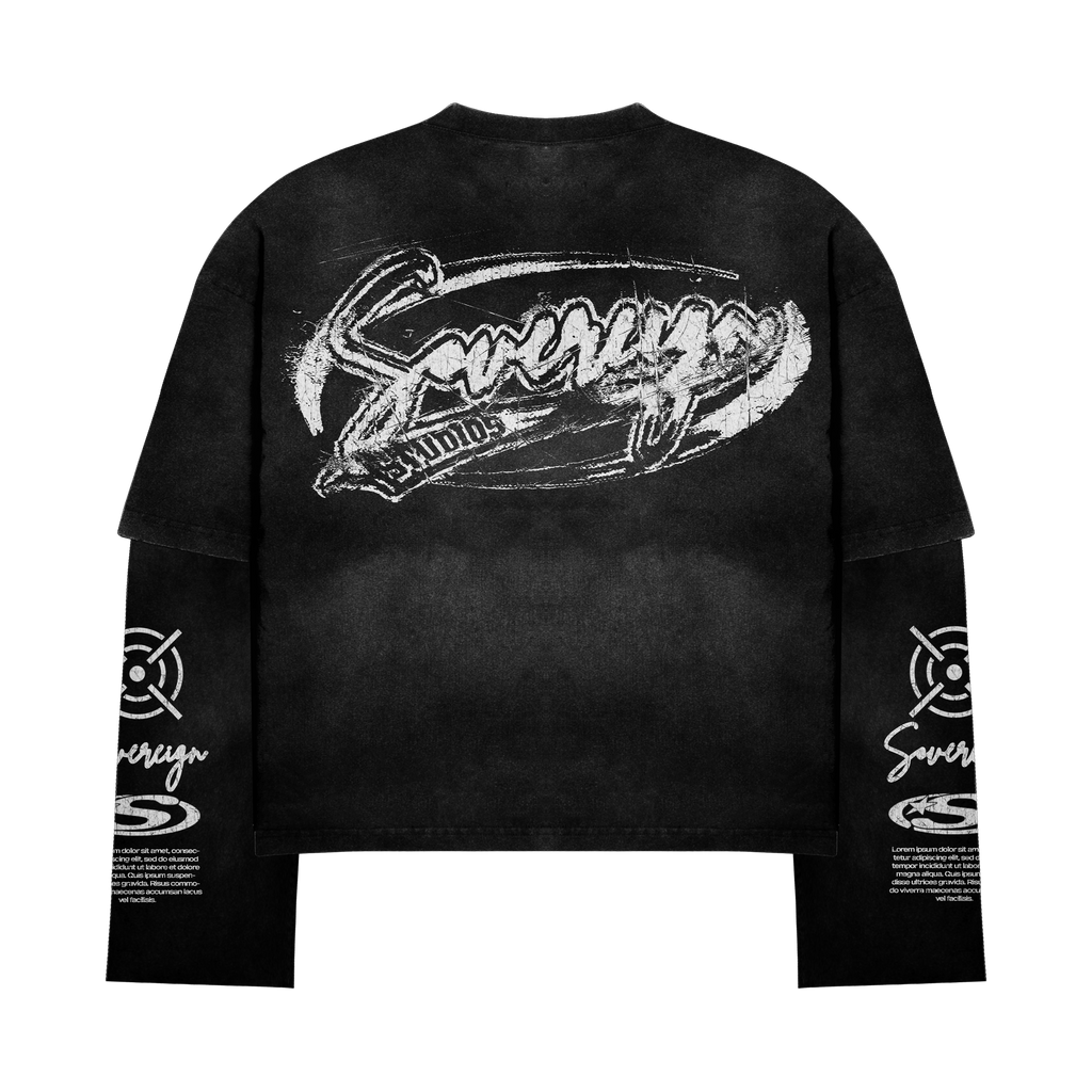 Long Sleeve Moto Skull Tee